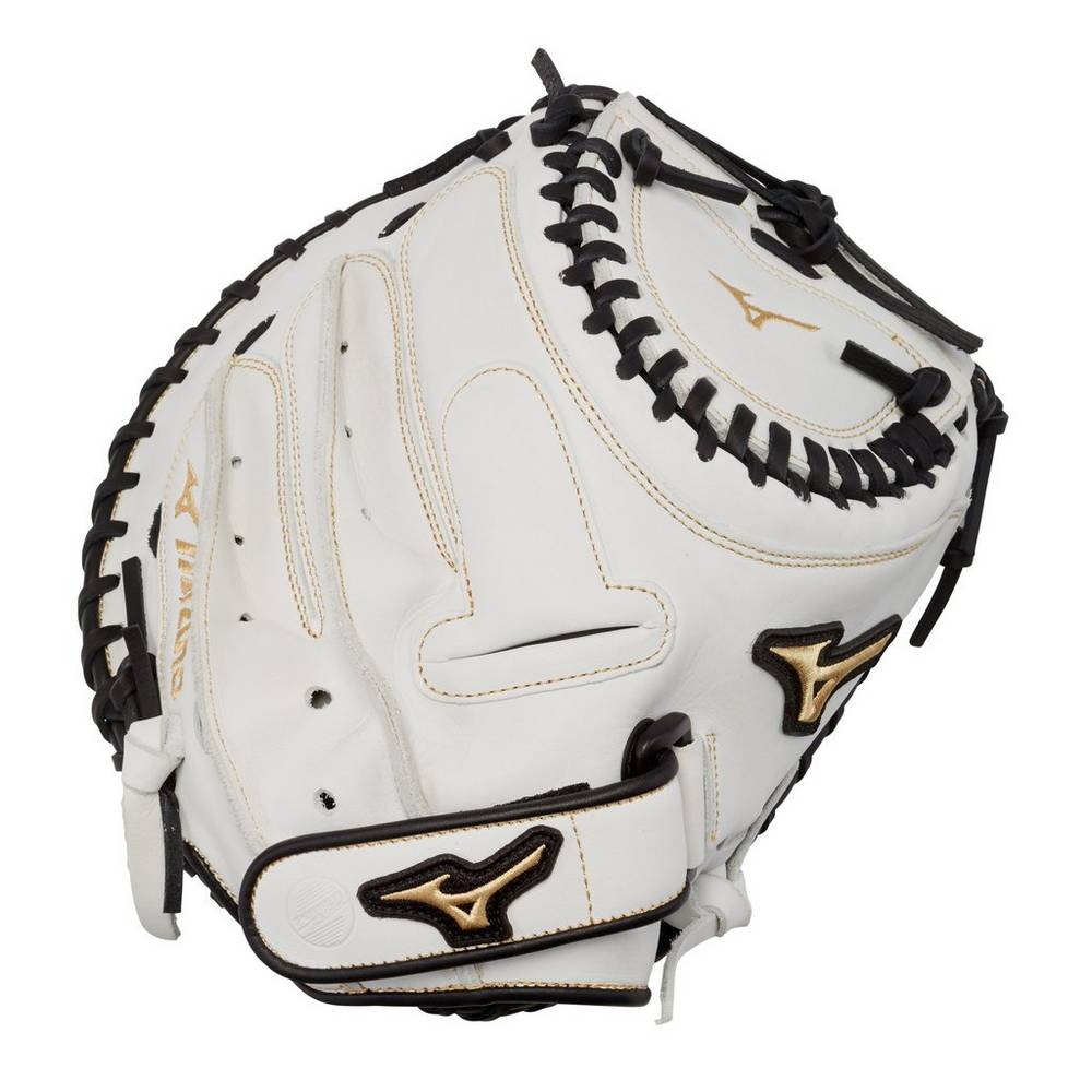 Mizuno MVP Prime Fastpitch 34" Női Catchers Mitt Fehér/Fekete OLP349268